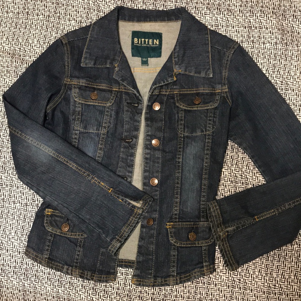 BITTEN Sarah Jessica Parker denim jacket - sz L